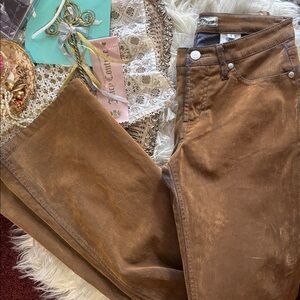 Vintage 90’s Y2K Paris Blues Pants Flocked Velvet Kick Flare Bootcut Jeans Punk